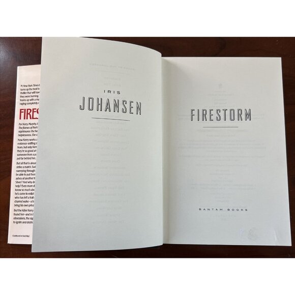 Lot of 2 Iris Johansen Romantic Thriller Hardcover Books Firestorm Storm Cycle - Picture 4 of 11